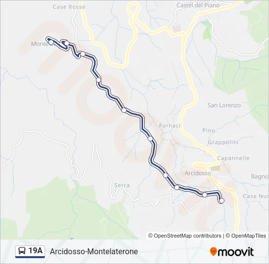 19A Bus Line Map