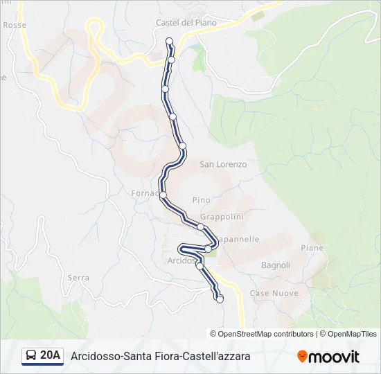 20A Bus Line Map