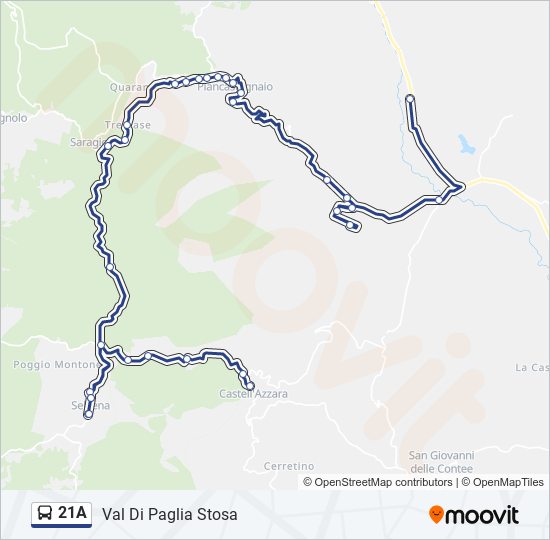 Percorso linea bus 21A