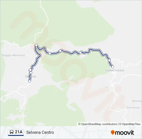 21A Bus Line Map