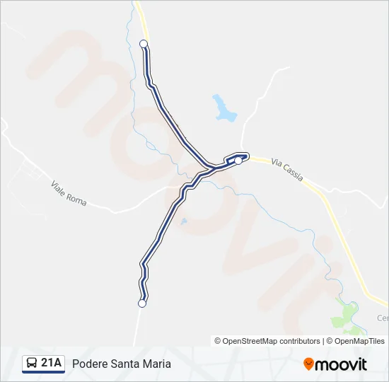 21A Bus Line Map