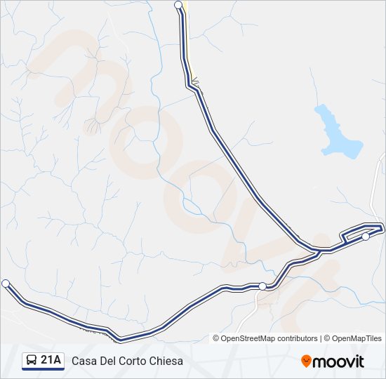 21A Bus Line Map