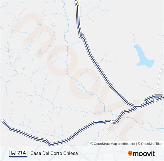 21A Bus Line Map