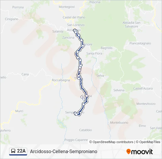 22A Bus Line Map