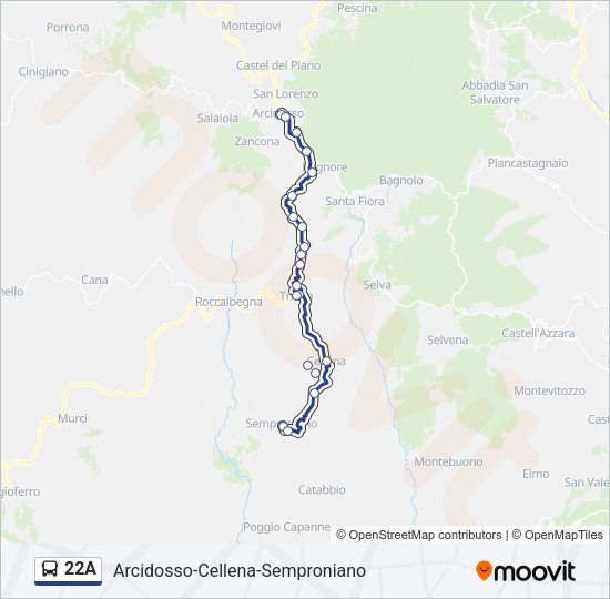 22A Bus Line Map