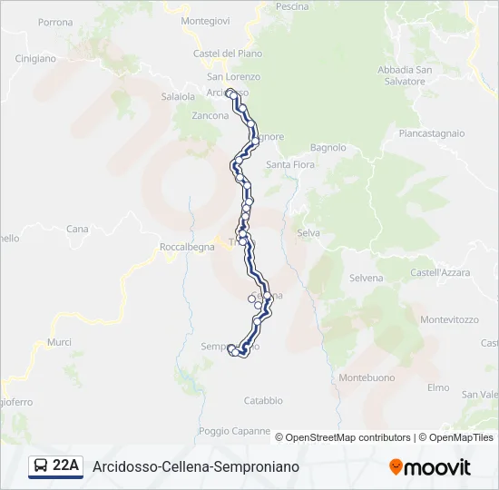 22A Bus Line Map