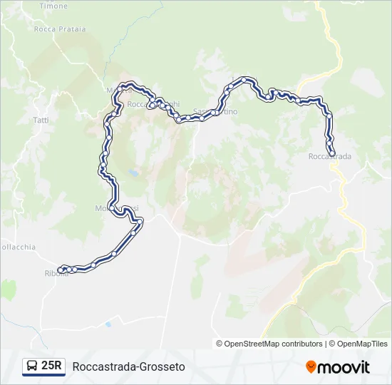 25R Bus Line Map