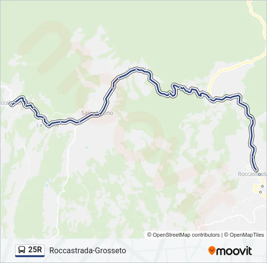 Percorso linea bus 25R