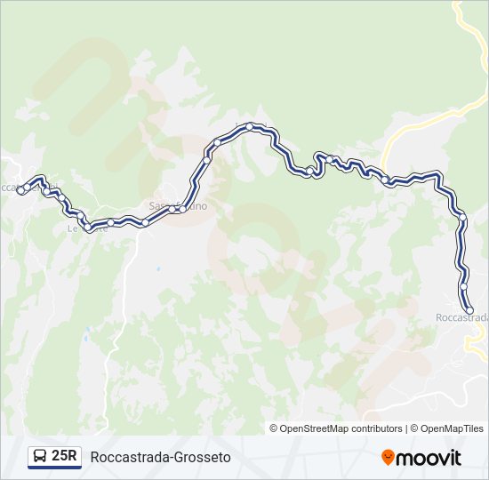 25R bus Line Map