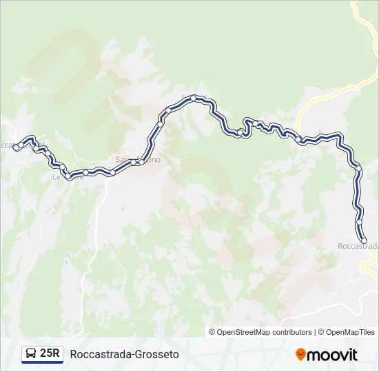 25R Bus Line Map