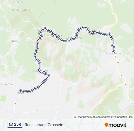 25R Bus Line Map