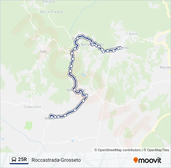 25R Bus Line Map
