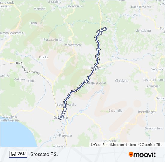 26R bus Line Map