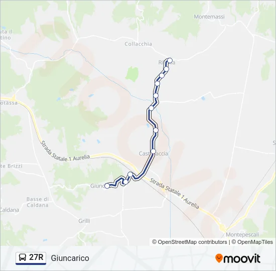 27R Bus Line Map