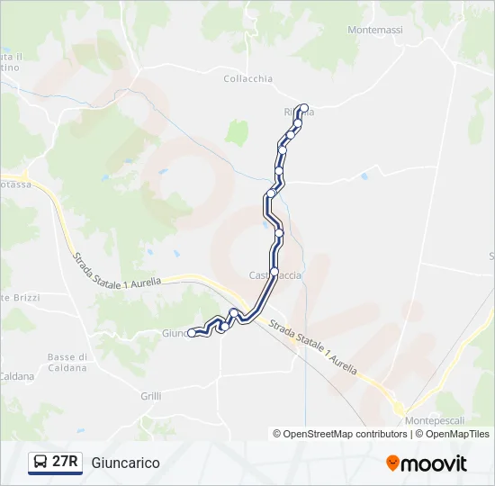 Percorso linea bus 27R