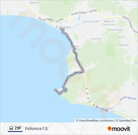 29F Bus Line Map