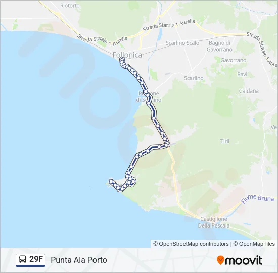 29F Bus Line Map