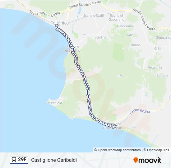 29F Bus Line Map