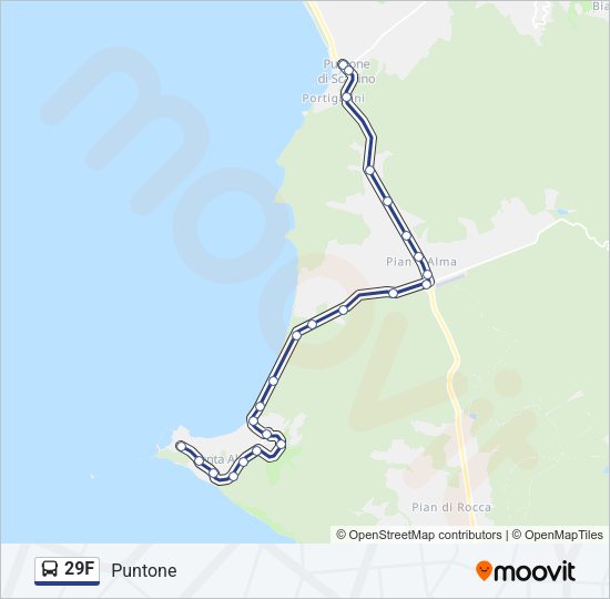 29F Bus Line Map