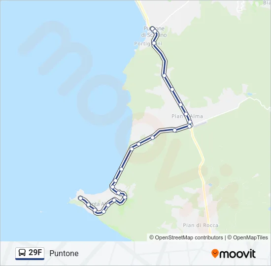 29F Bus Line Map