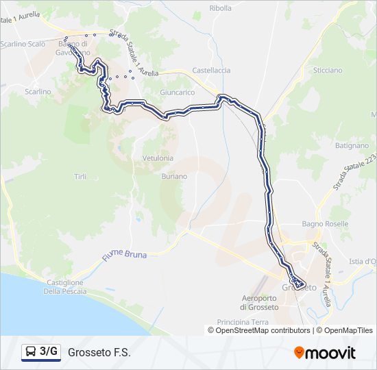 3/G bus Line Map