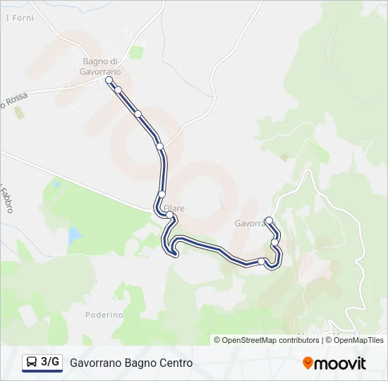3/G Bus Line Map