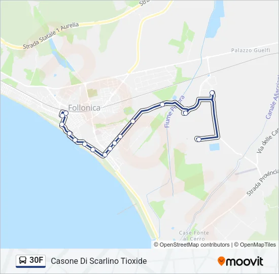 30F Bus Line Map