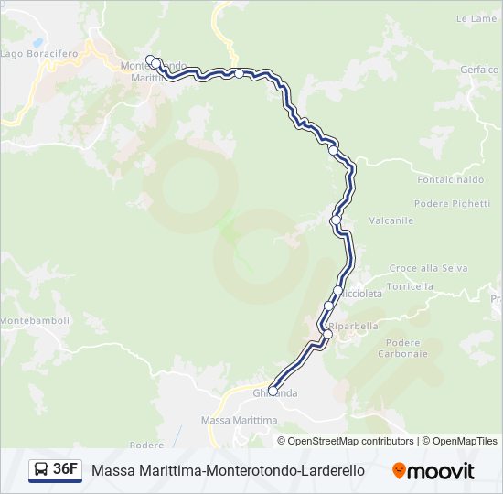 Percorso linea bus 36F