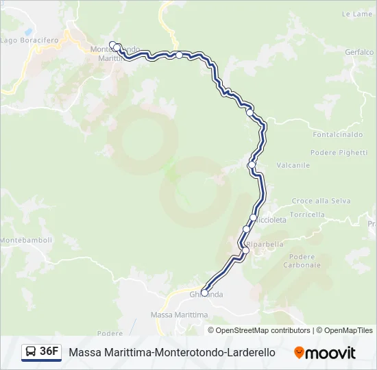 36F Bus Line Map