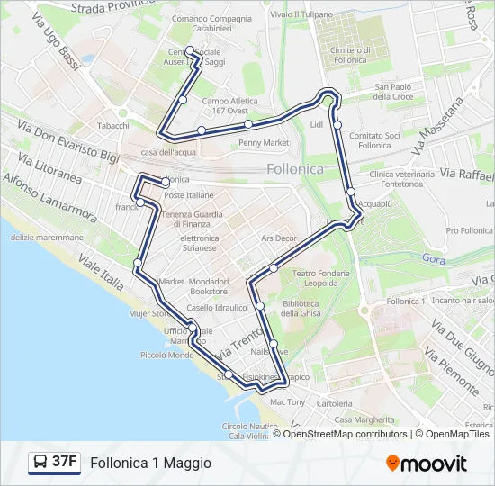 37F Bus Line Map
