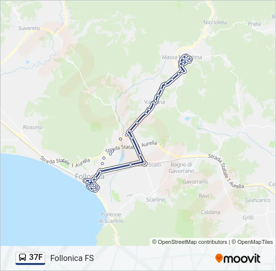 37F Bus Line Map