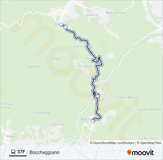 37F bus Line Map