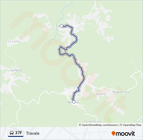 Percorso linea bus 37F