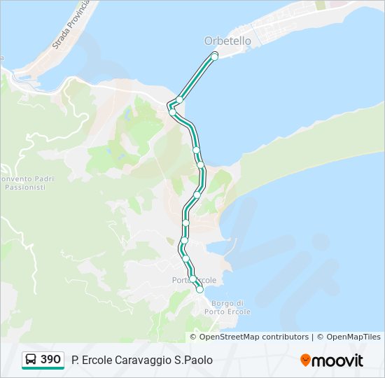 39O bus Line Map