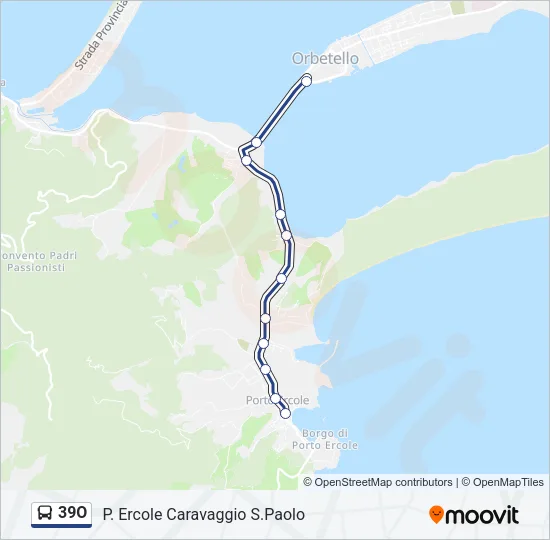 39O Bus Line Map