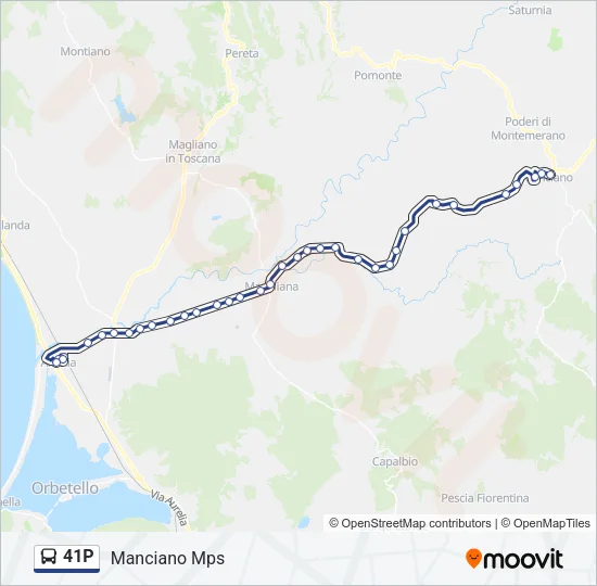 41P Bus Line Map