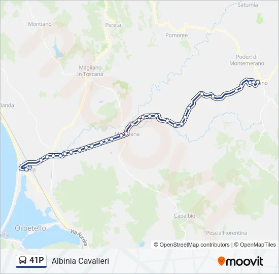 41P Bus Line Map