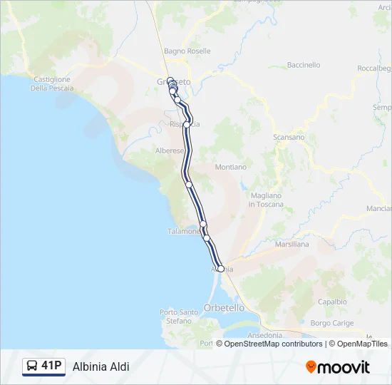 41P Bus Line Map