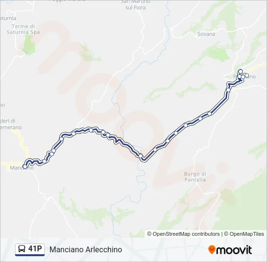 41P Bus Line Map