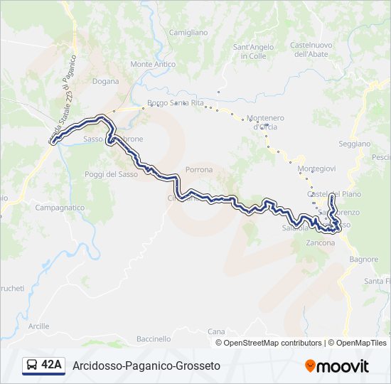 42A bus Line Map