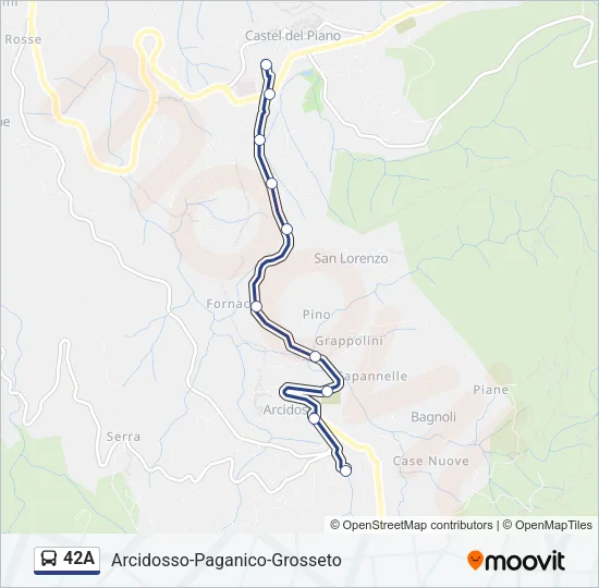 42A Bus Line Map