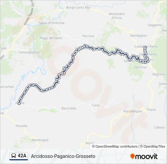 42A Bus Line Map