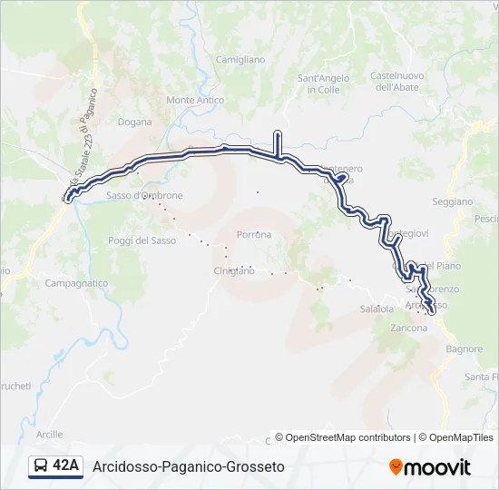 42A Bus Line Map