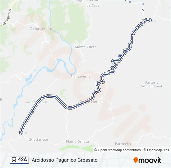 42A Bus Line Map