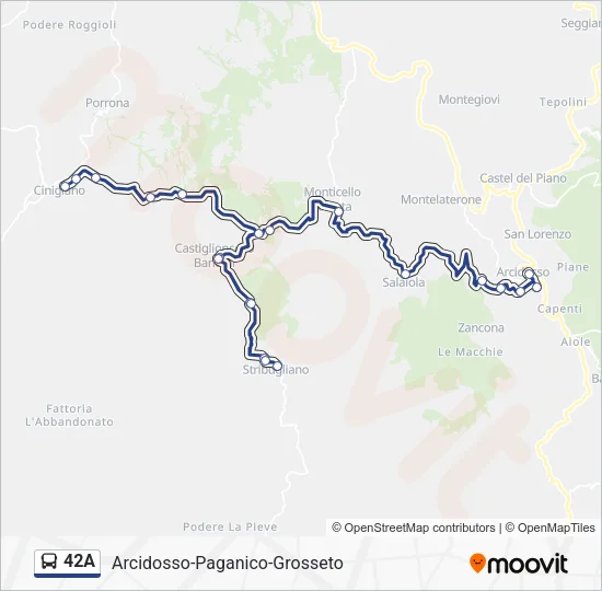 42A Bus Line Map