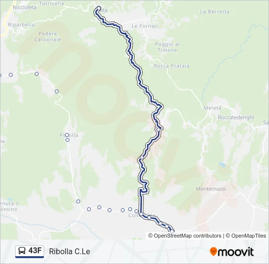 43F Bus Line Map
