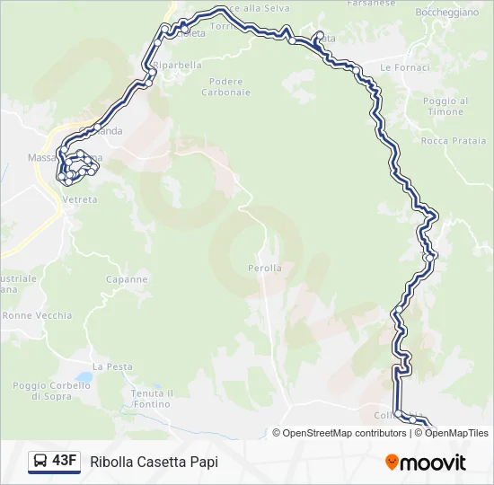 43F Bus Line Map