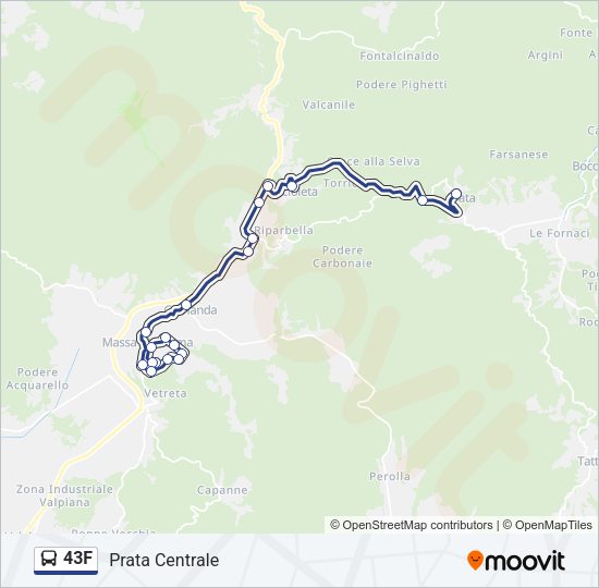 43F Bus Line Map