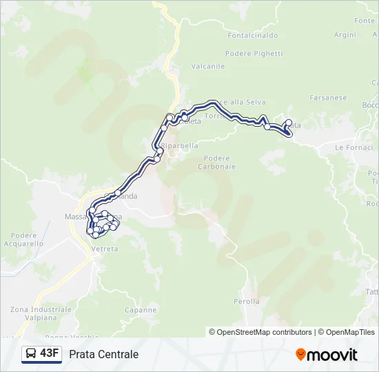43F Bus Line Map