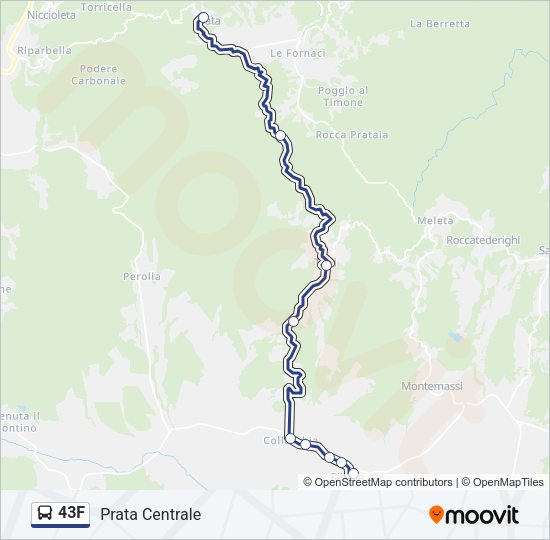 43F Bus Line Map
